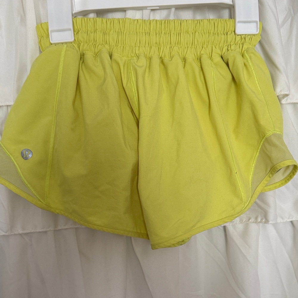 lululemon athletica Women's Neon Yellow Athletic Shorts 2” size 0